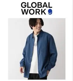 【新品】グローバルワーク GLOBAL WORK 長袖シャツ リネンシャツ XL