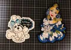 ロラライハリス　ワッペン　刺繍　プードル　ロラ　セット　お得