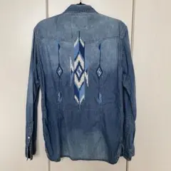 bayflow ベイフロー　刺繍デニムシャツ