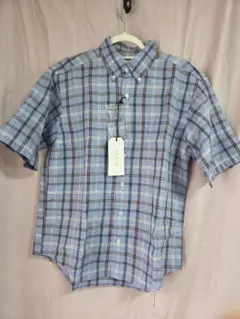 green label relaxing　タグ付き 半袖チェックシャツ　新品　M