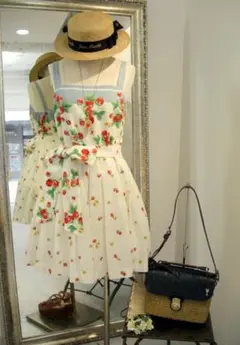 Jane Marple ボーダー ストロベリー ワンピース 新品 いちご 苺