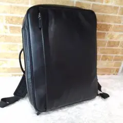 美品✨ビジネスレザーファクトリー　本革　リュック　ブリーフケース　ブラック