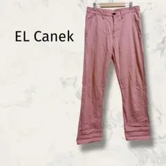 EL Canek ハイウエストカラーパンツ 日本製 無地 綿100% カジュアル