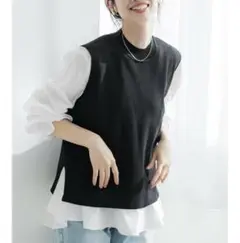coca コカ　シンプルスレッド入りベスト