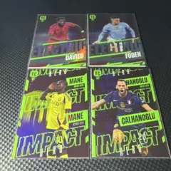 サッカー トレーディングカード インパクト4枚セット