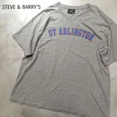 定番人気 スティーブ&ベリーズ ロゴ プリント Tシャツ 古着 グレー XL