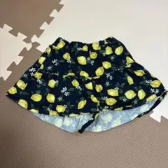 GU レモン柄 綿100% ハーフパンツ キュロット　110cm
