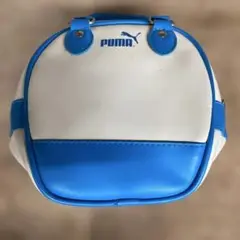 PUMA 合成皮革 ハンドバッグ ホワイト/ブルー