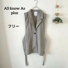 アズノウアズプラス ベスト ジレ サイド調整あり ジャケット風