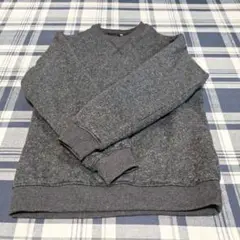 ブラック&グレー 混沌　クルーネック トレーナー L　しまむら