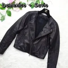 DOMENICO+SAVIO ゴートレザーダブルライダースジャケット 黒 36