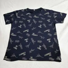 子供服　保育園着　恐竜柄 ネイビー 半袖　Tシャツ　150㎝