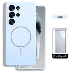 galaxy S24 マグセーフ対応リキッドシリコンケース ブルー