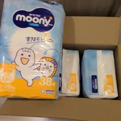 moony おむつ XXL女の子用 38枚入り✖3袋