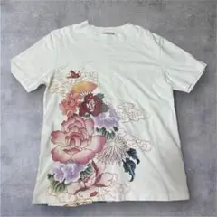 【希少 】百花繚乱［葛飾北斎 鍾馗騎獅図 刺繍］Ｔシャツ