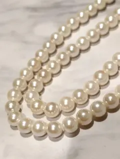 フェイクパール　ロングネックレス　アクセサリー　イミテーション　レディース