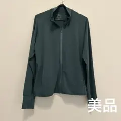 UNIQLO★エアリズム　UVカットフルジップスウェットXLサイズ　深緑