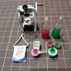 タイムスリップグリコ ミニチュア かき氷機 セット