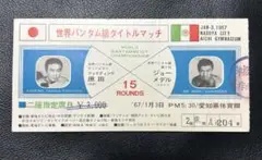 ファイティング原田vsジョー・メデル　世界バンタム級タイトルマッチ　チケット