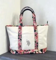 U.S.POLO ASSN. フラワー柄 トートバッグ大
