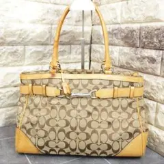 Coach Tote Bag Signature Nubuck F08K07＠○