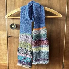 ♧ハンドメイド♧サマーヤーンのいろいろな糸のひと巻きストール　No.8