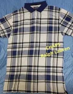 CHAPS XL チェック柄 ポロシャツ