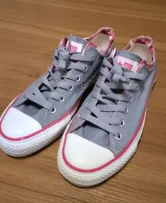 CONVERSE　ALL STAR　新品　グレー　ピンク　24cm　ローカット