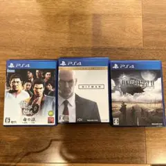 PS4 ゲーム3本セット 龍が如く6 HITMAN ファイナルファンタジー