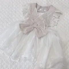 バースデイ　コトリ　cottoli エプロン　リボンレースフリル袴エプロン