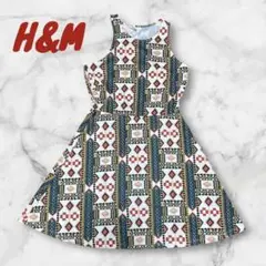 【早い者勝ち★】H&M柄ノースリーブワンピース