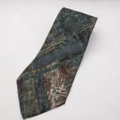 CARVEN paris ネクタイ 青系 茶系 マルチカラー