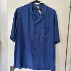 BARENA ブルー 半袖シャツ