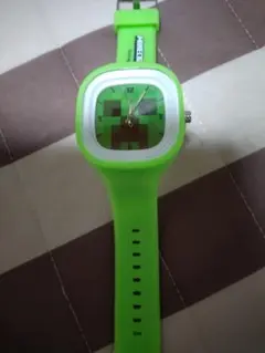 Minecraft クリーパー アナログ時計 緑