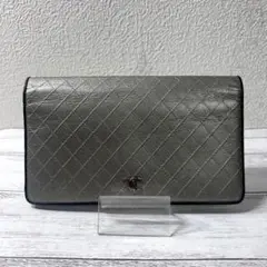 シャネル ビコローレ 2つ折り長財布 財布 ココマーク ゴートスキン シルバー
