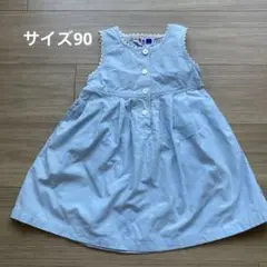 LITTLE PARK STUDIO ノースリーブワンピース 90 水色