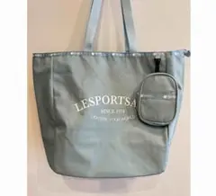 レスポートサック トートバッグ 新品未使用 タグ付き 水色 ポーチ付き