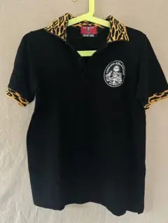 CREAM SODA ブラックポロシャツ レオパード