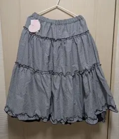 しまむら 青木美沙子 ニナス ギャザースカート LL ブラック　新品