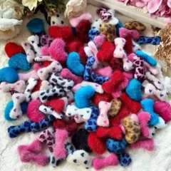 デコパーツ ファー ハンドメイド フラットパーツ