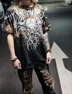 【即購入 可】リメイク ペイント Tシャツ