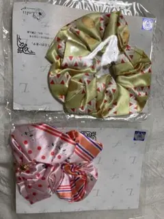 キングダム ロリィコラボ スマロフスキー付き シュシュ セット 河了貂 羌瘣