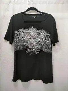 バレンザ　ブラック　Tシャツ　スクエアネック