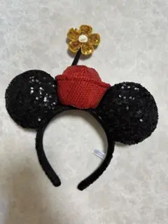 東京ディズニーリゾート　ミニー　カチューシャ　スパンコール　帽子　花　未使用