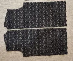 黒の花柄刺繍レース生地
