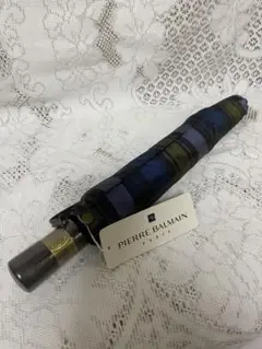 未使用　ピエールバルマン Pierre balmain 傘 長傘　黒総柄自動式 未使用タグ付】PIERRE BALMAIN ピエールバルマン 折りたたみ傘