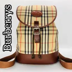 【極美品/極希少】Burberry ノバチェック リュック 巾着 シャドーホース