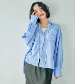 【完売品】LEPSIM サラキレポンチョ長袖シャツ BLUE