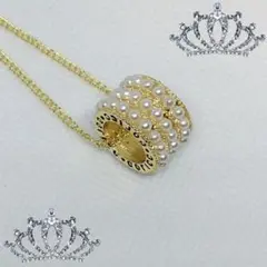 新品 3連パール リング ラグジュアリー ハイクオリティーネックレスa6