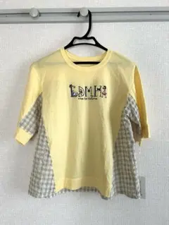 【新品】ミスエディコレクション　ギンガムチェックドッキングカットソー